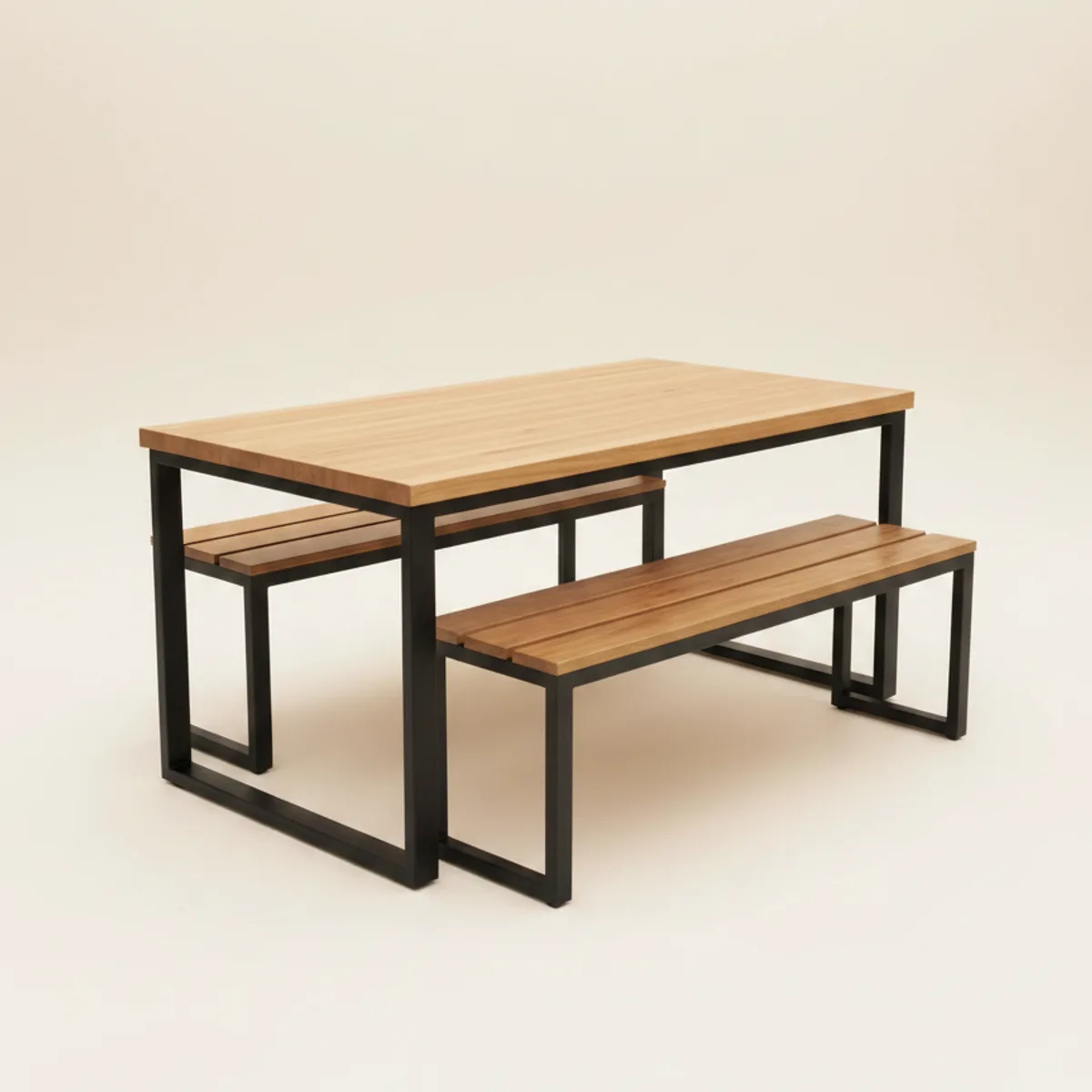 Mesa Clásica de hierro y madera maciza, a medida